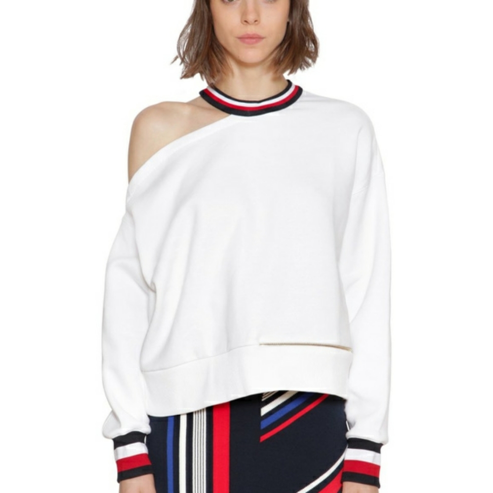 TOMMY HILFIGER  X GIGI HADID Cold Shoulder Zip Hem